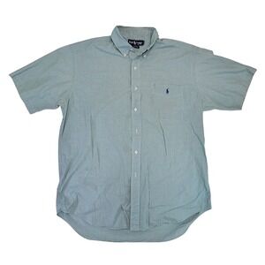 Ralph Lauren Blake Gingham Short Sleeve Button Down Shirt Men's Size L